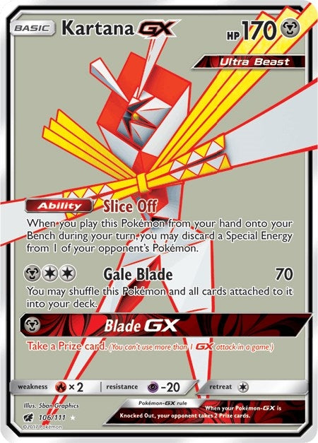 Image for Kartana GX (Full Art) (106/111) [SM - Crimson Invasion] - Pokemon