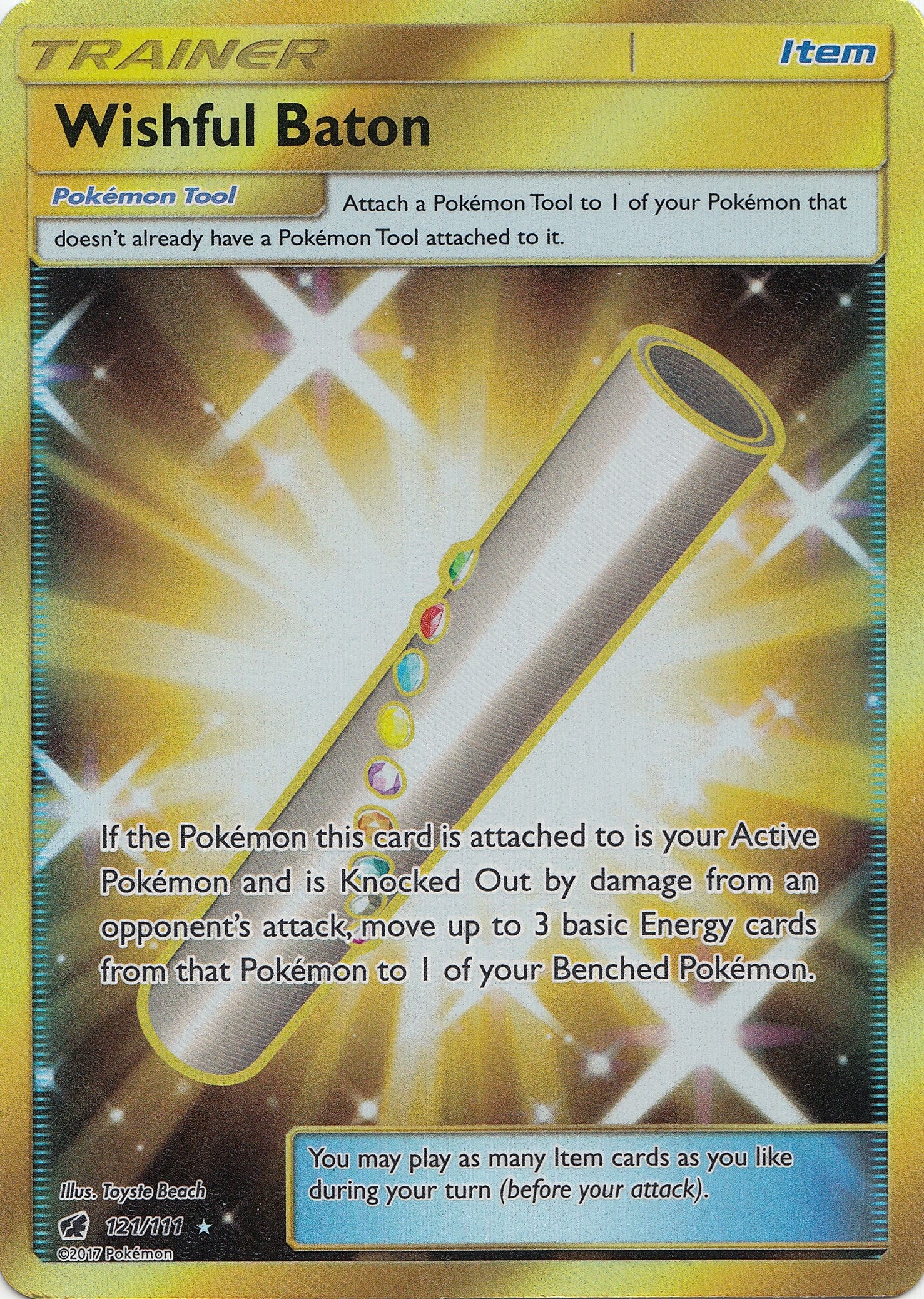 Image for Wishful Baton (Secret) (121/111) [SM - Crimson Invasion] - Pokemon