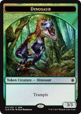 Image for Dinosaur // Treasure Double-Sided Token (11) [FNM Promos] - Magic: The Gathering