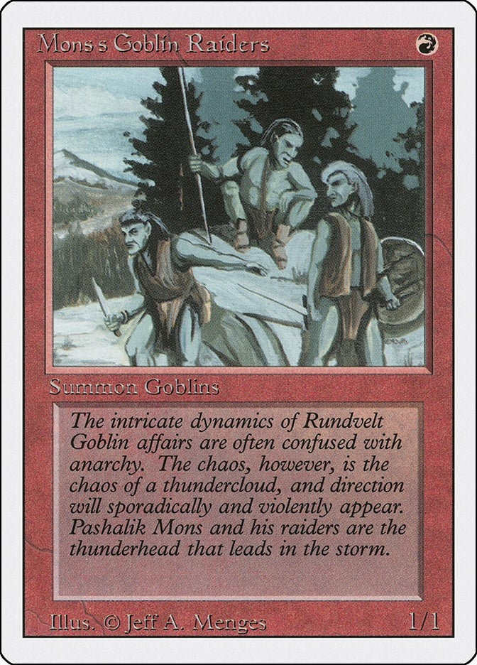 Image for Mons's Goblin Raiders [Revised Edition] - Magic: The Gathering