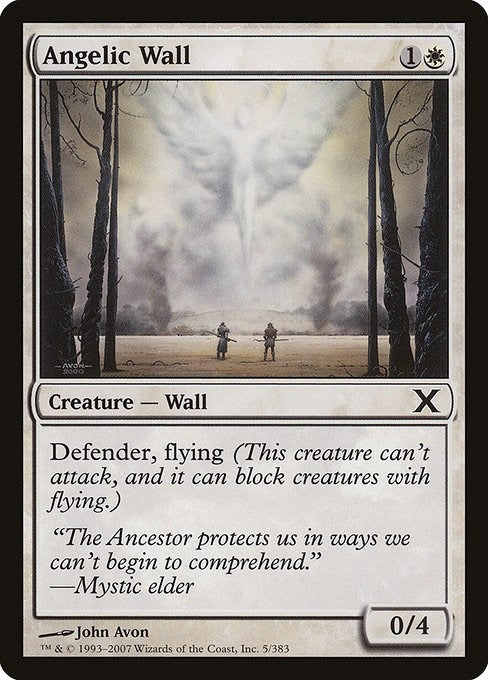 Image for Angelic Wall (5) [10th Edition] - Magic: The Gathering