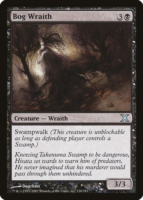 Image for Bog Wraith (130) [10th Edition] - Magic: The Gathering