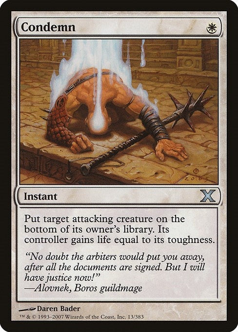 Image for Condemn (13) [10th Edition] - Magic: The Gathering