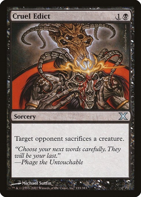 Image for Cruel Edict (133) [10th Edition] - Magic: The Gathering