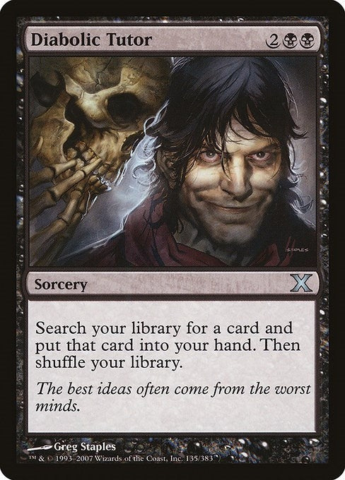 Image for Diabolic Tutor (135) [10th Edition] - Magic: The Gathering