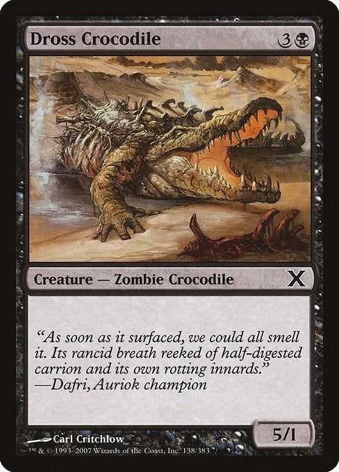 Image for Dross Crocodile (138) [10th Edition] - Magic: The Gathering