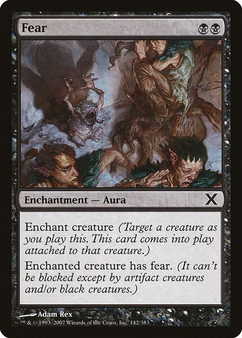 Image for Fear (142) [10th Edition] - Magic: The Gathering