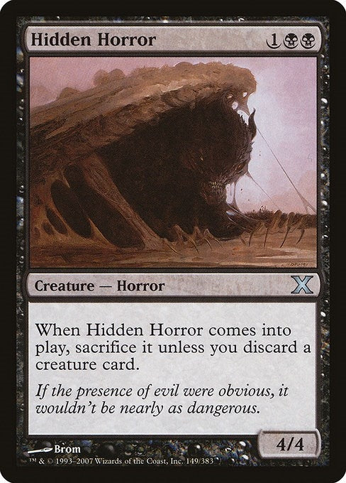 Image for Hidden Horror (149) [10th Edition] - Magic: The Gathering