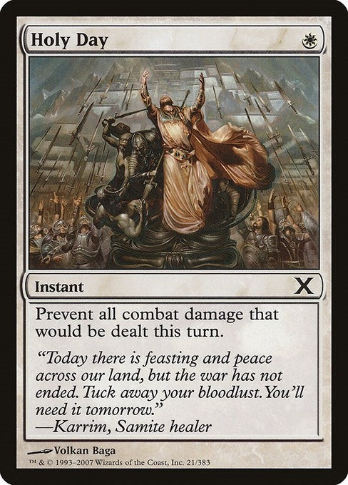 Image for Holy Day (21) [10th Edition] - Magic: The Gathering