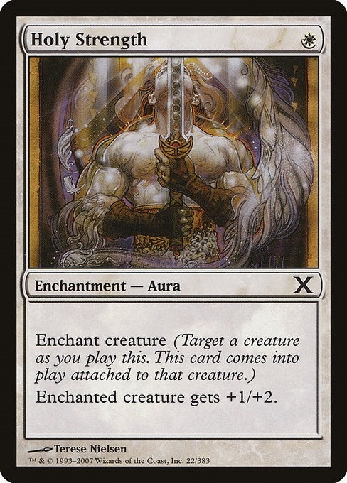 Image for Holy Strength (22) [10th Edition] - Magic: The Gathering
