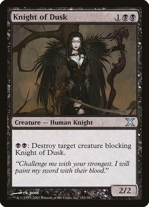 Image for Knight of Dusk (152) [10th Edition] - Magic: The Gathering