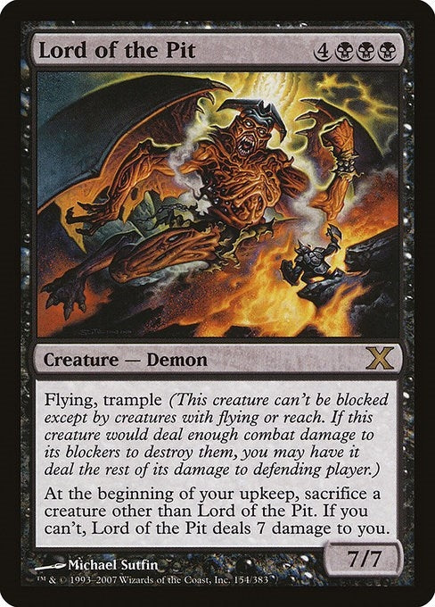 Image for Lord of the Pit (154) [10th Edition] - Magic: The Gathering