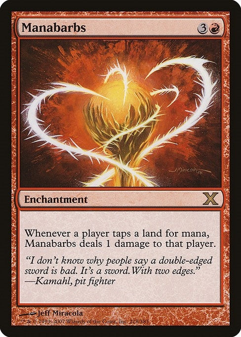 Image for Manabarbs (218) [10th Edition] - Magic: The Gathering