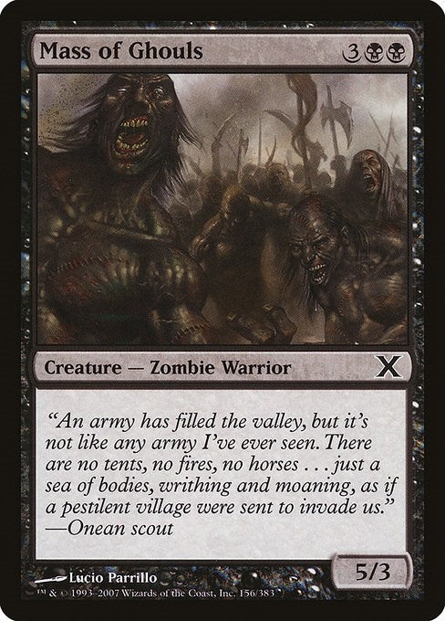Image for Mass of Ghouls (156) [10th Edition] - Magic: The Gathering