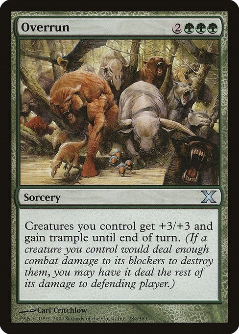 Image for Overrun (284) [10th Edition] - Magic: The Gathering