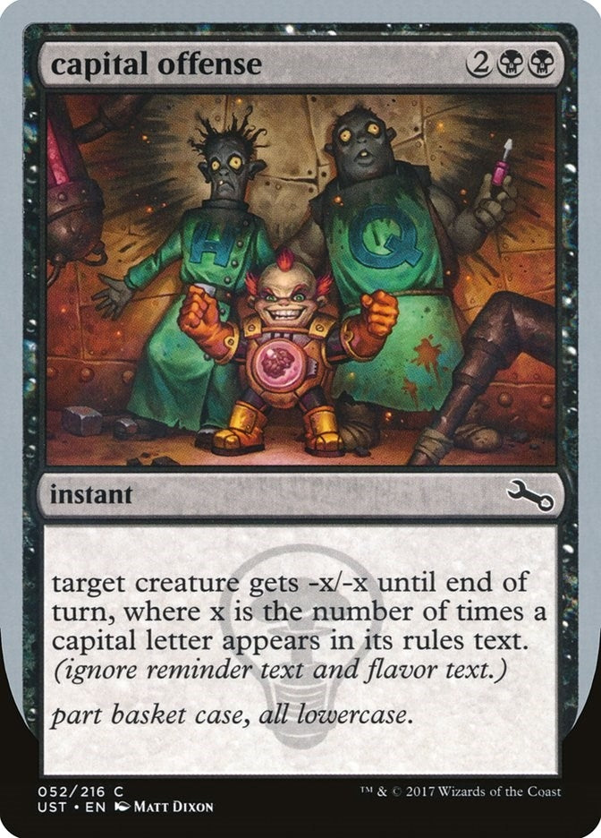 Image for capital offense (52) [Unstable] - Magic: The Gathering