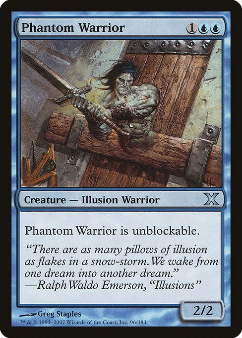 Image for Phantom Warrior (96) [10th Edition] - Magic: The Gathering