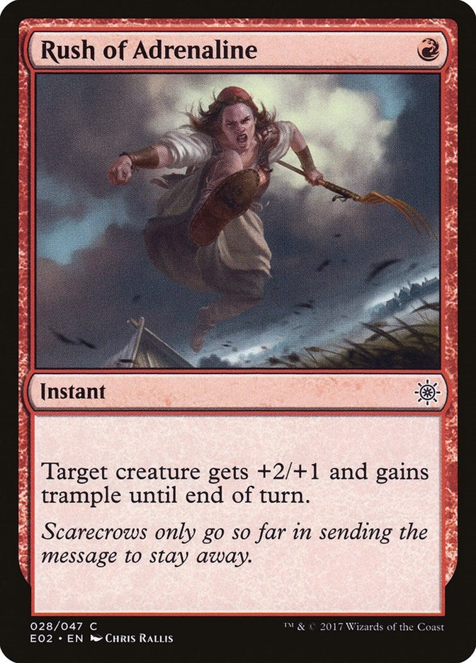 Image for Rush of Adrenaline (28) [Explorers of Ixalan] - Magic: The Gathering