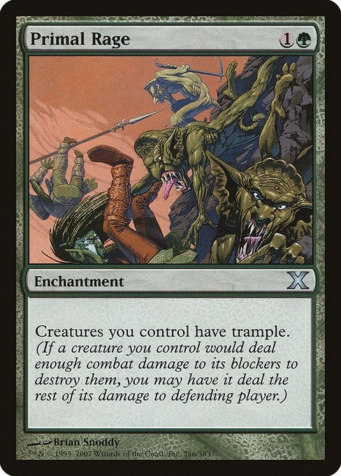 Image for Primal Rage (286) [10th Edition] - Magic: The Gathering
