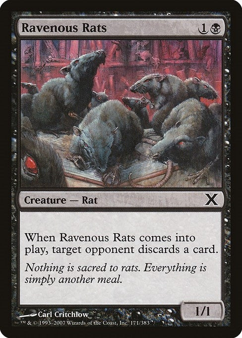 Image for Ravenous Rats (171) [10th Edition] - Magic: The Gathering