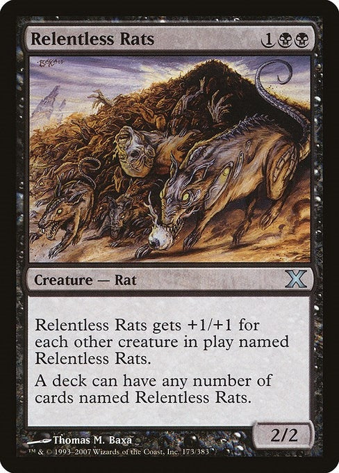 Image for Relentless Rats (173) [10th Edition] - Magic: The Gathering