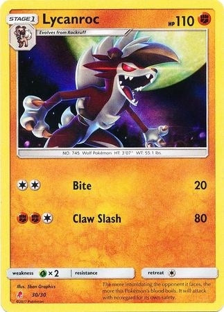 Image for Lycanroc (#30 Holofoil) (30/30) [SM Trainer Kit: Lycanroc & Alolan Raichu] - Pokemon