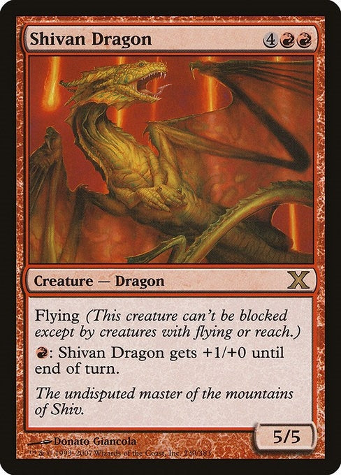 Image for Shivan Dragon (230) [10th Edition] - Magic: The Gathering