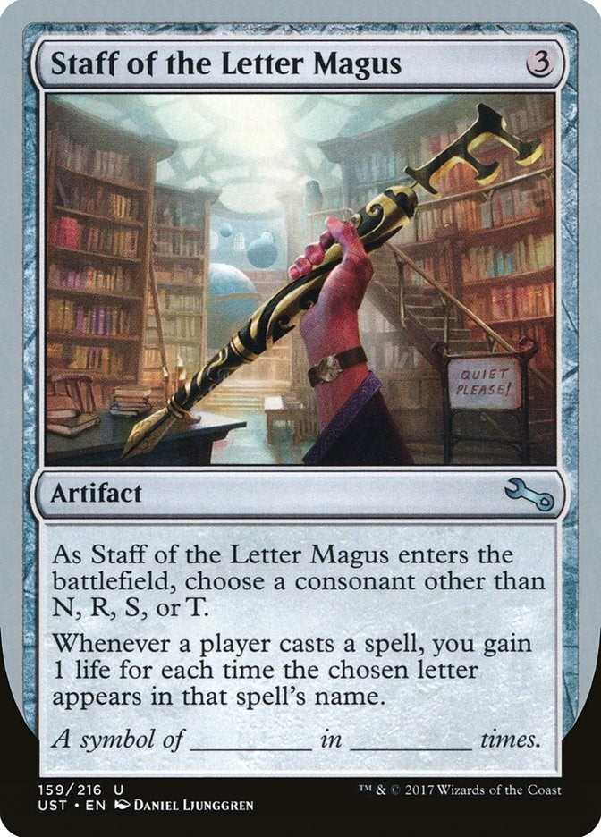 Image for Staff of the Letter Magus (159) [Unstable] - Magic: The Gathering
