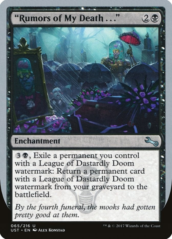 Image for "Rumors of My Death . . ." (65) [Unstable] - Magic: The Gathering