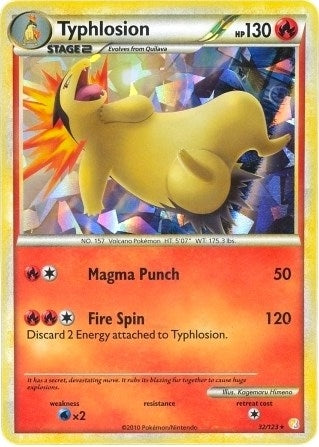 Image for Typhlosion - 32/123 (Cracked Ice Holo) (032/123) [Deck Exclusives] - Pokemon