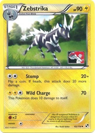 Image for Zebstrika - 42/114 (League Promo) (042/114) [League & Championship Cards] - Pokemon