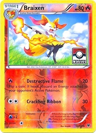 Image for Braixen - 12/124 (Pokemon League) (012/124) [League & Championship Cards] - Pokemon