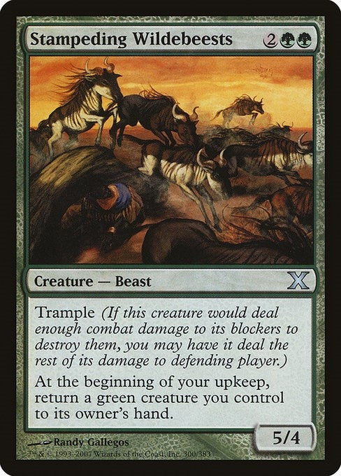 Image for Stampeding Wildebeests (300) [10th Edition] - Magic: The Gathering