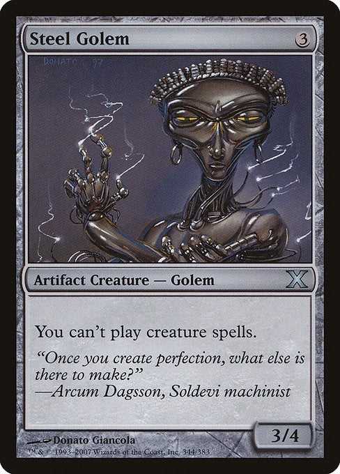 Image for Steel Golem (344) [10th Edition] - Magic: The Gathering