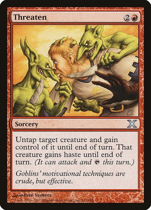 Image for Threaten (242) [10th Edition] - Magic: The Gathering