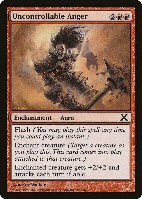 Image for Uncontrollable Anger (244) [10th Edition] - Magic: The Gathering