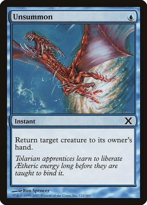 Image for Unsummon (122) [10th Edition] - Magic: The Gathering