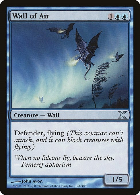 Image for Wall of Air (124) [10th Edition] - Magic: The Gathering