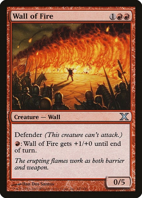 Image for Wall of Fire (247) [10th Edition] - Magic: The Gathering