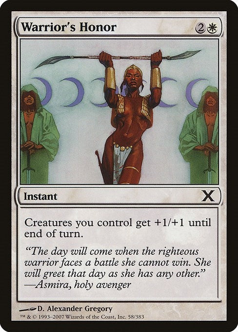 Image for Warrior's Honor (58) [10th Edition] - Magic: The Gathering