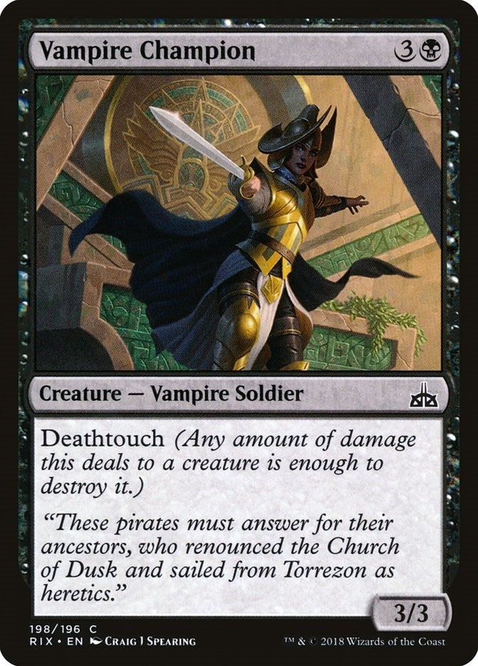 Image for Vampire Champion (198) [Rivals of Ixalan] - Magic: The Gathering