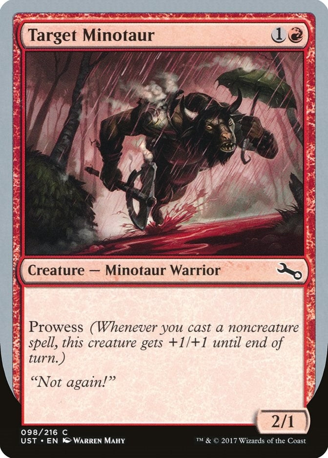Image for Target Minotaur (B) (98) [Unstable] - Magic: The Gathering