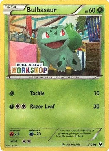 Image for Bulbasaur - 1/108 (Build-A-Bear Workshop Exclusive) (001/108) [Miscellaneous Cards & Products] - Pokemon