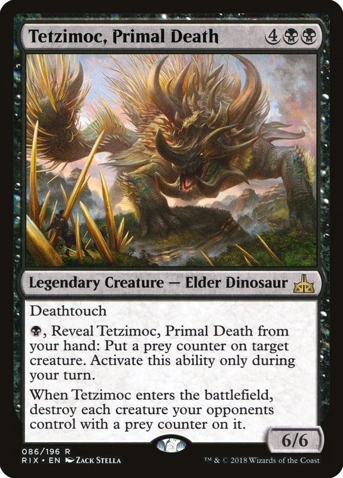 Image for Tetzimoc, Primal Death (86) [Rivals of Ixalan] - Magic: The Gathering