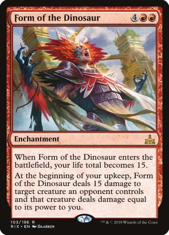 Image for Form of the Dinosaur (103) [Rivals of Ixalan] - Magic: The Gathering