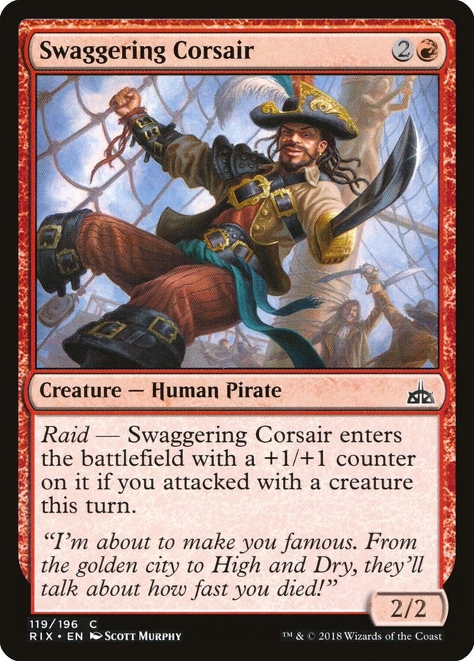 Image for Swaggering Corsair (119) [Rivals of Ixalan] - Magic: The Gathering