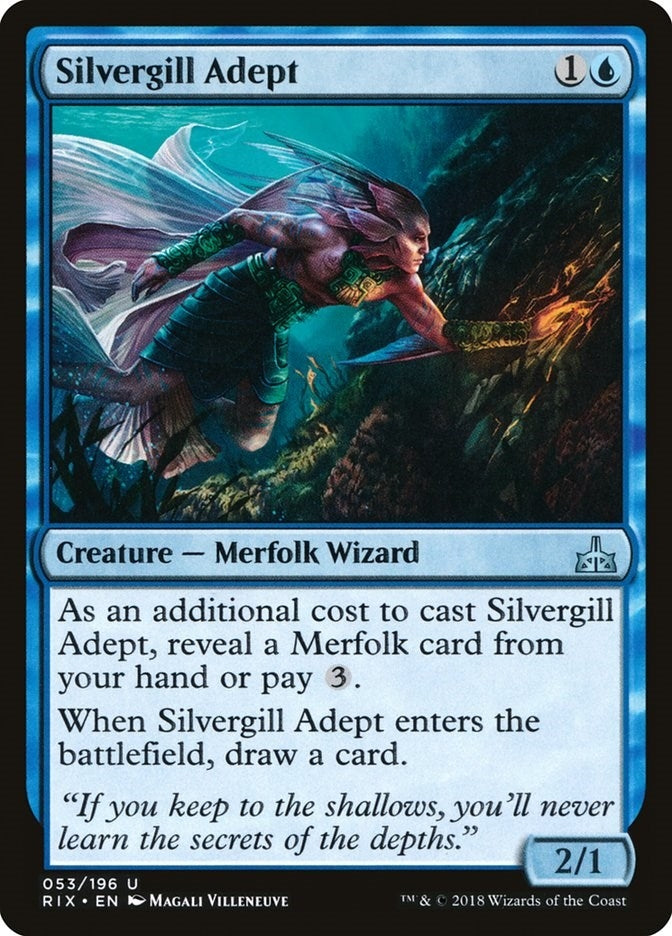 Image for Silvergill Adept (53) [Rivals of Ixalan] - Magic: The Gathering