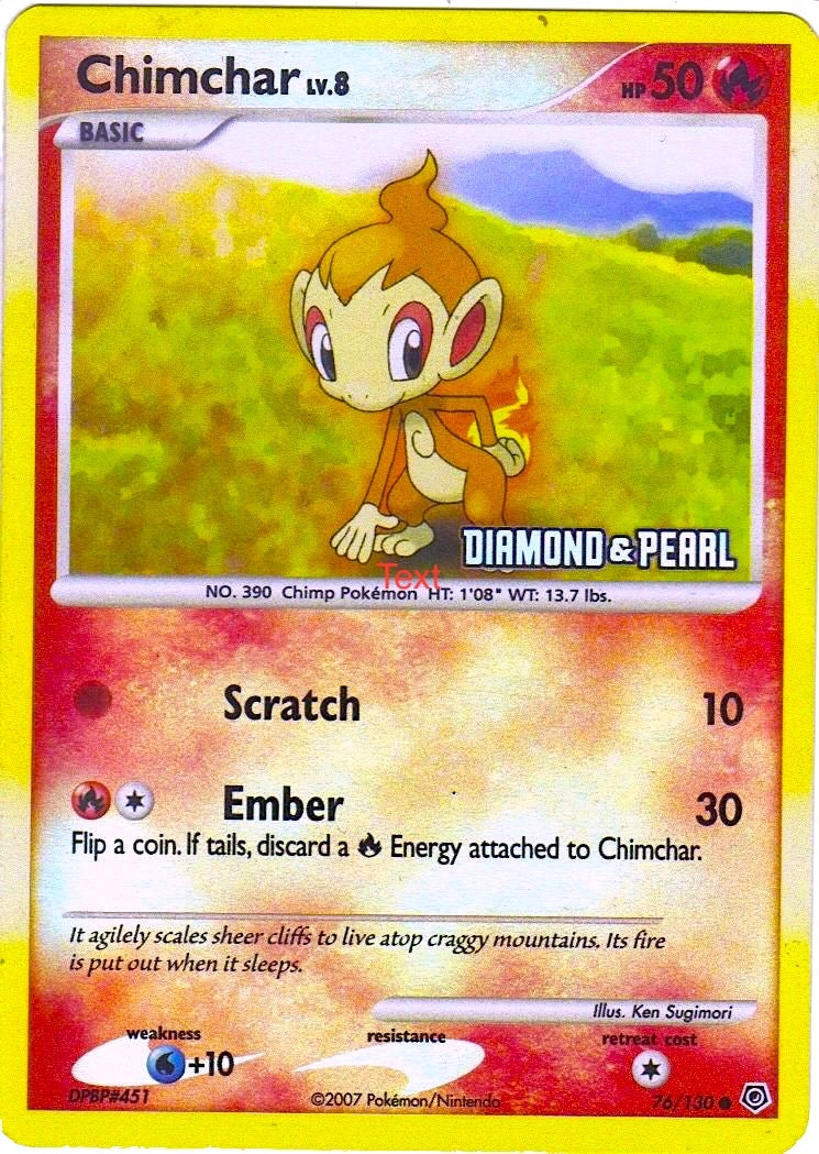 Image for Chimchar - 76/130 [Diamond & Pearl] (076/130) [Burger King Promos] - Pokemon