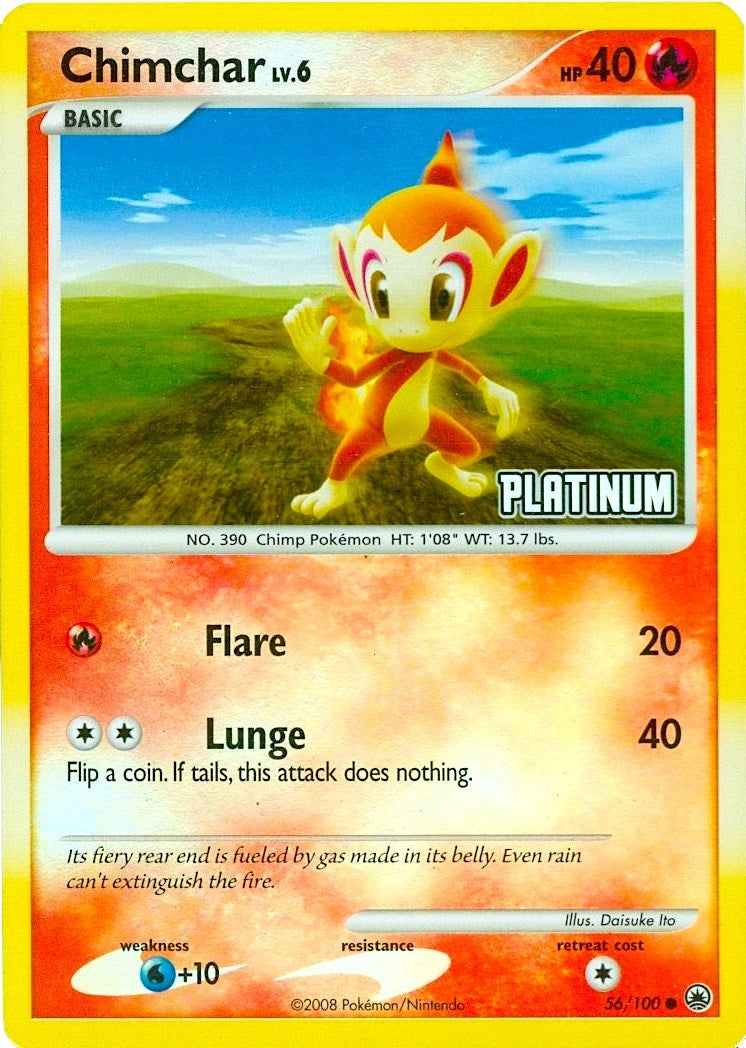 Image for Chimchar - 56/100 [Platinum] (056/100) [Burger King Promos] - Pokemon