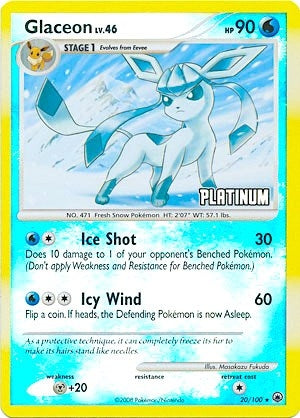 Image for Glaceon - 20/100 [Platinum] (020/100) [Burger King Promos] - Pokemon